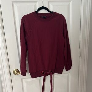Women's Burgundy Sweater with tie detail after market size small